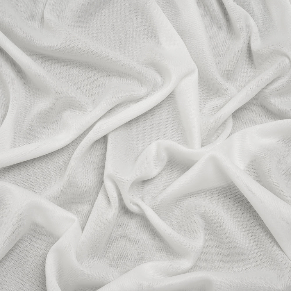 Polyester Pongee Knit Lining - White - Luca Collection Polyester Pongee Knit Lining - White - Luca Collection
