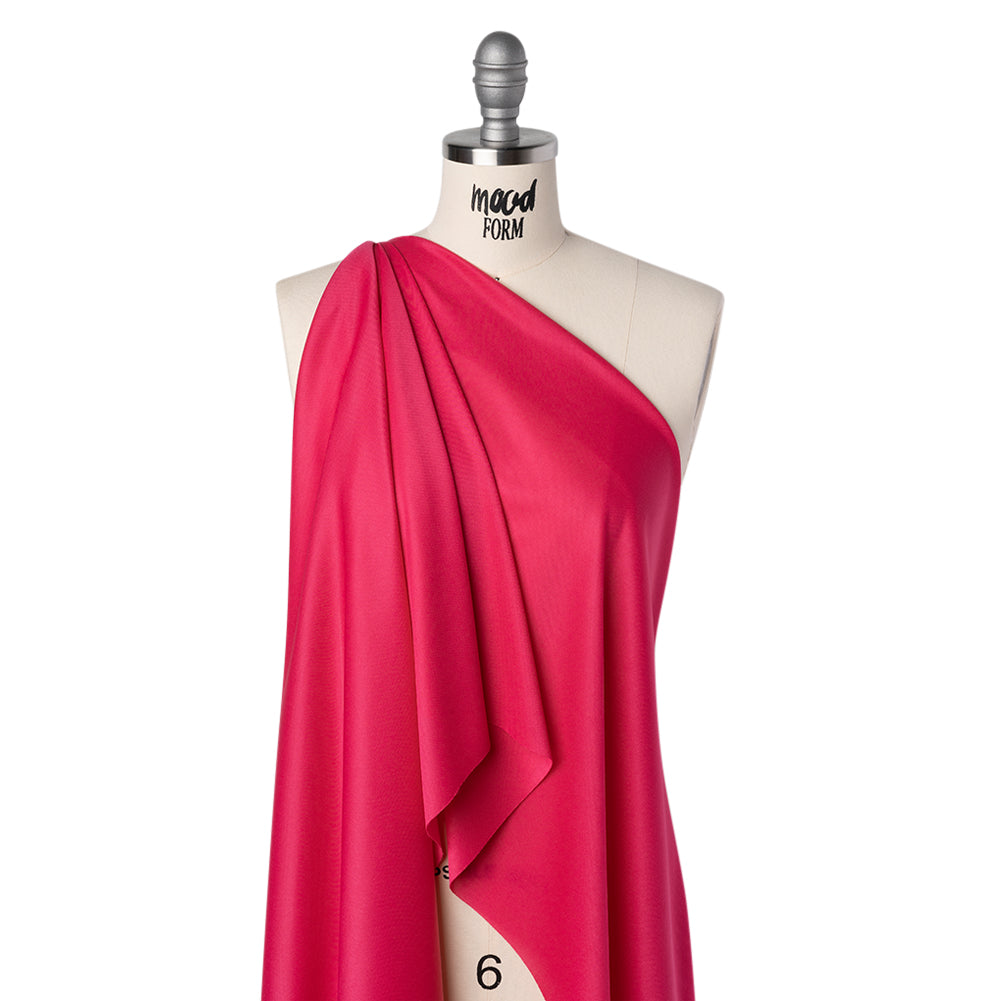 Polyester Pongee Knit Lining - Fuchsia - Luca Collection Drape Polyester Pongee Knit Lining - Fuchsia - Luca Collection Drape
