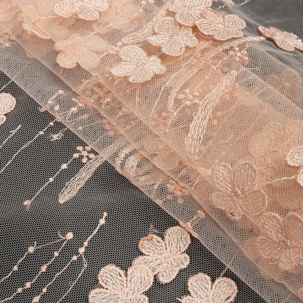 Mattia Pink Floral Embroidered Lace Mattia Pink Floral Embroidered Lace