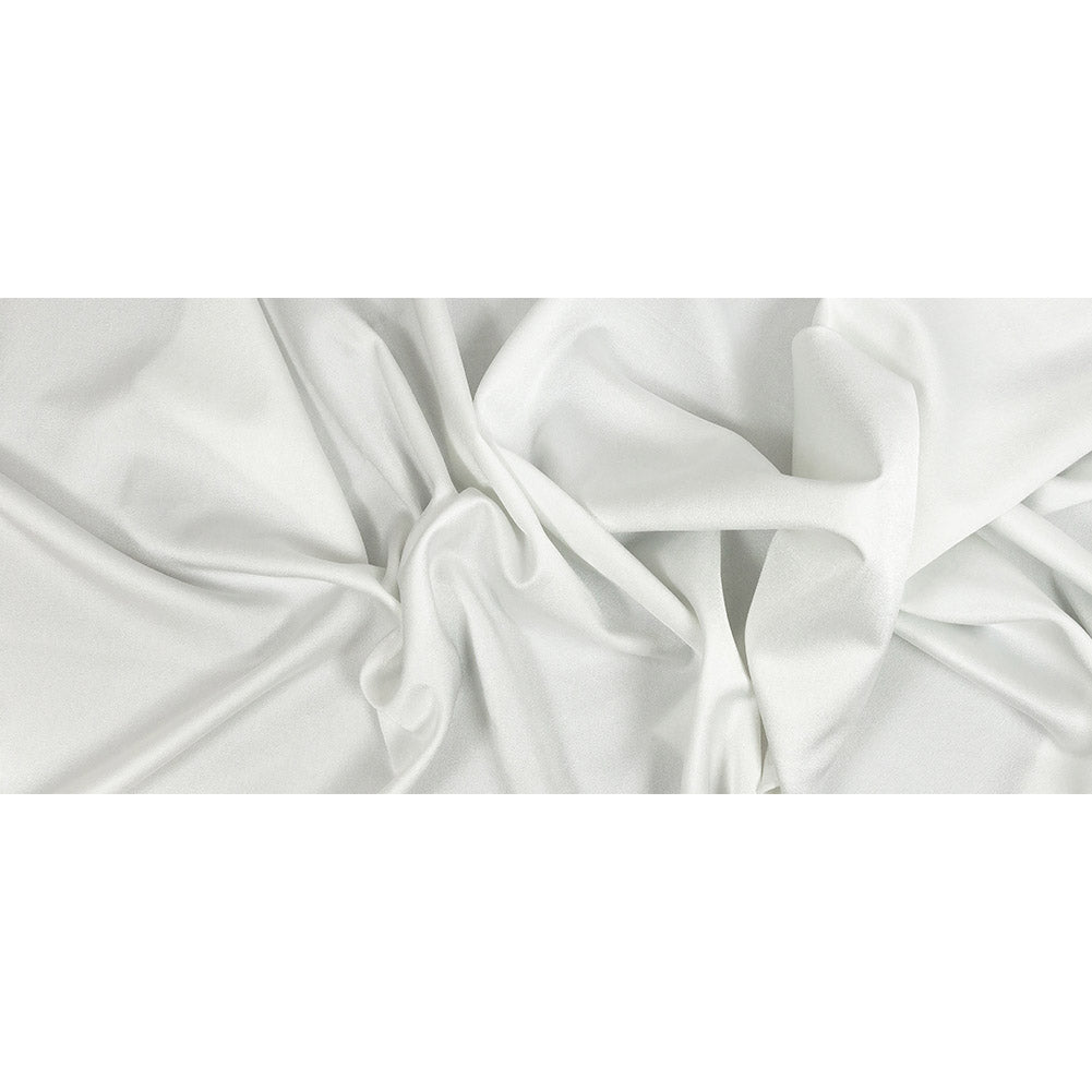 Lux Polyester Crepe Back Satin - White - Isla Collection Lux Polyester Crepe Back Satin - White - Isla Collection