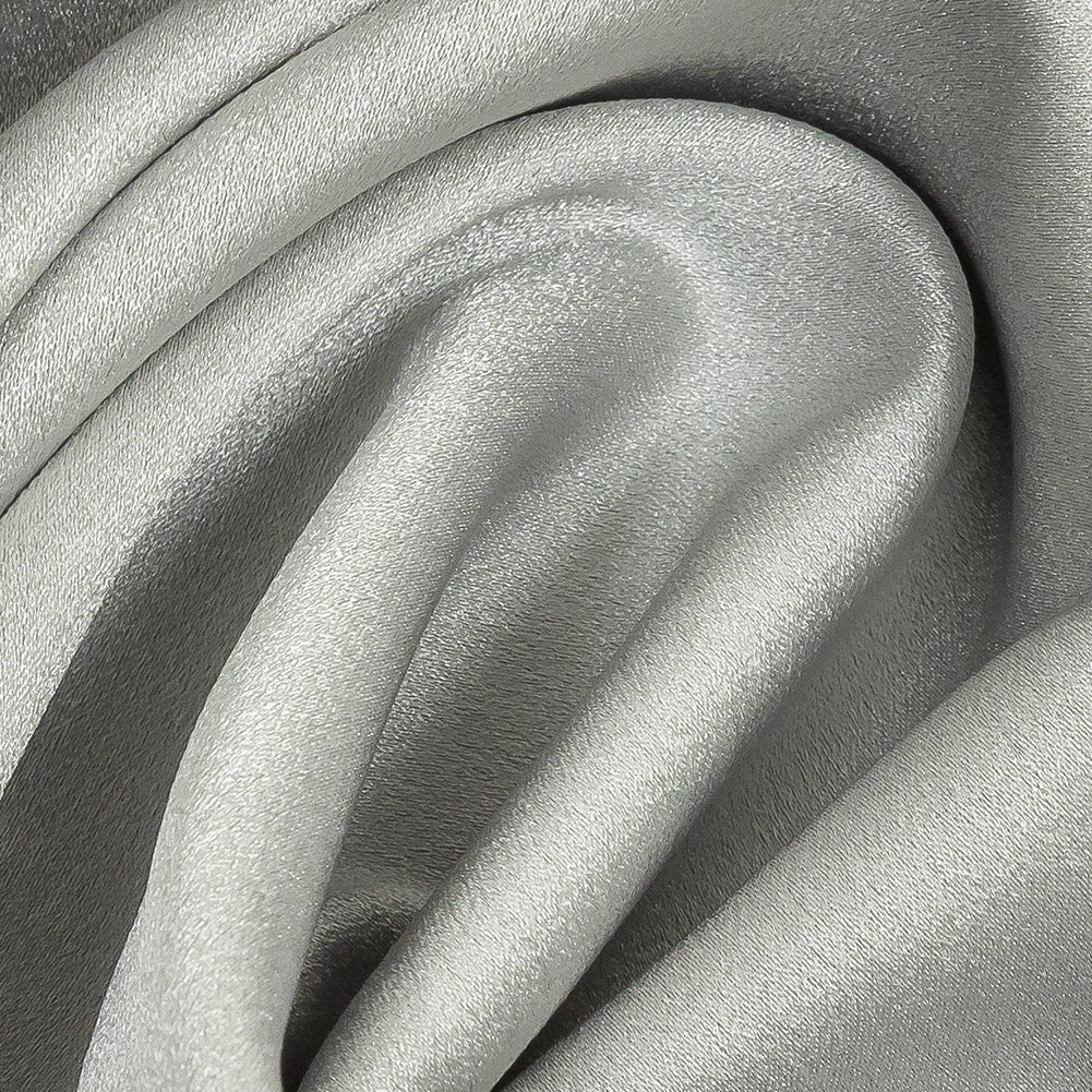 Lux Polyester Crepe Back Satin - Gray - Isla Collection Lux Polyester Crepe Back Satin - Gray - Isla Collection