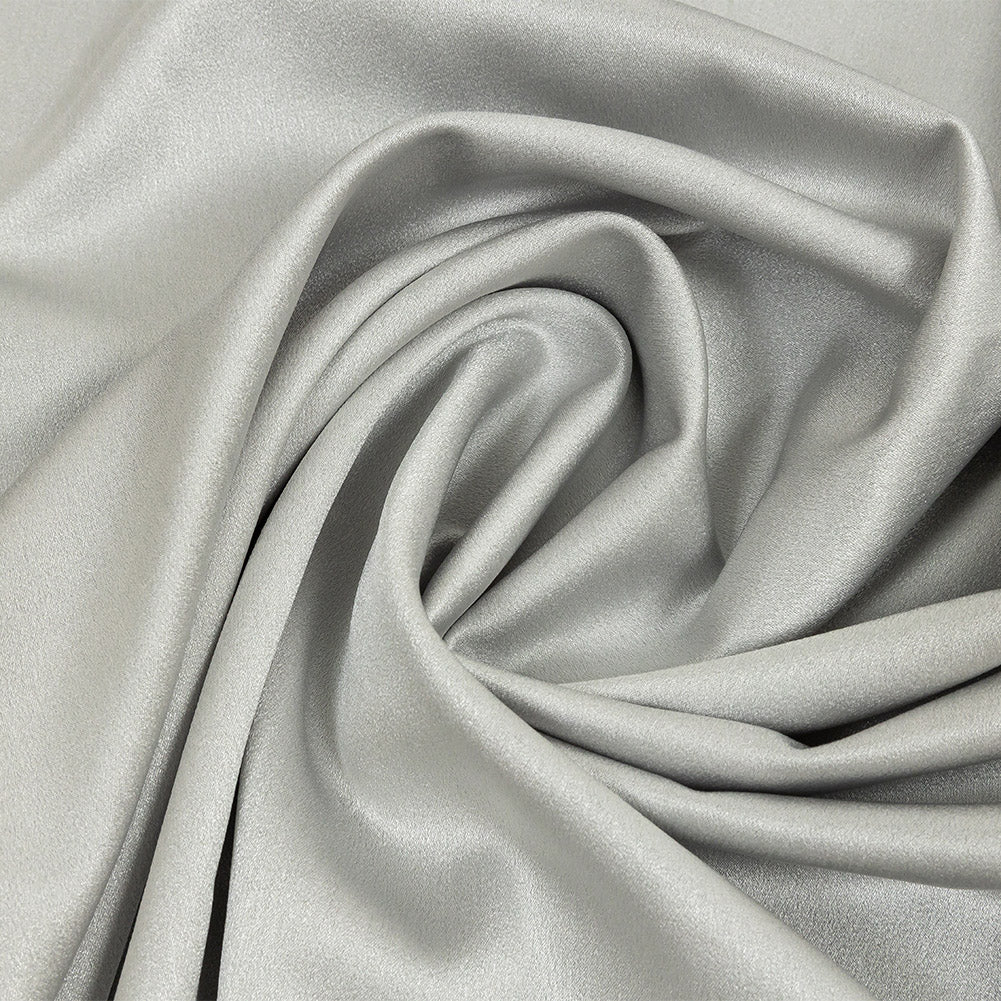 Lux Polyester Crepe Back Satin - Gray - Isla Collection Lux Polyester Crepe Back Satin - Gray - Isla Collection