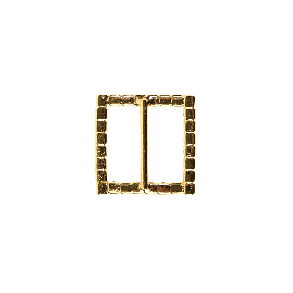 Swarovski Crystal and Gold Square Rhinestone Slider - 1.375" Detail Swarovski Crystal and Gold Square Rhinestone Slider - 1.375" Detail
