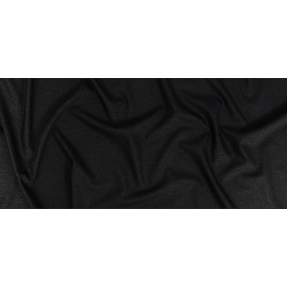Super 120 Monostretch Wool Suiting - Black Super 120 Monostretch Wool Suiting - Black