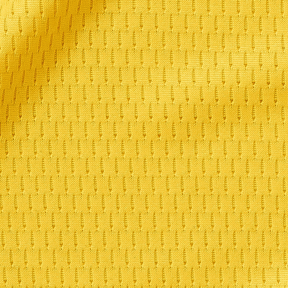 Yellow Coolmax Wicking Athletic Mesh Detail Yellow Coolmax Wicking Athletic Mesh Detail