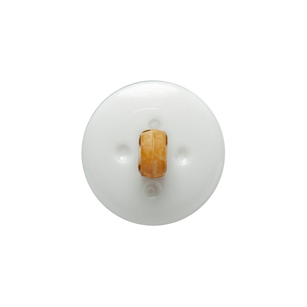 Toffee Basketweave set in a White Circular 2-Piece Shank Back Button - 30L/19mm Folded Toffee Basketweave set in a White Circular 2-Piece Shank Back Button - 30L/19mm Folded