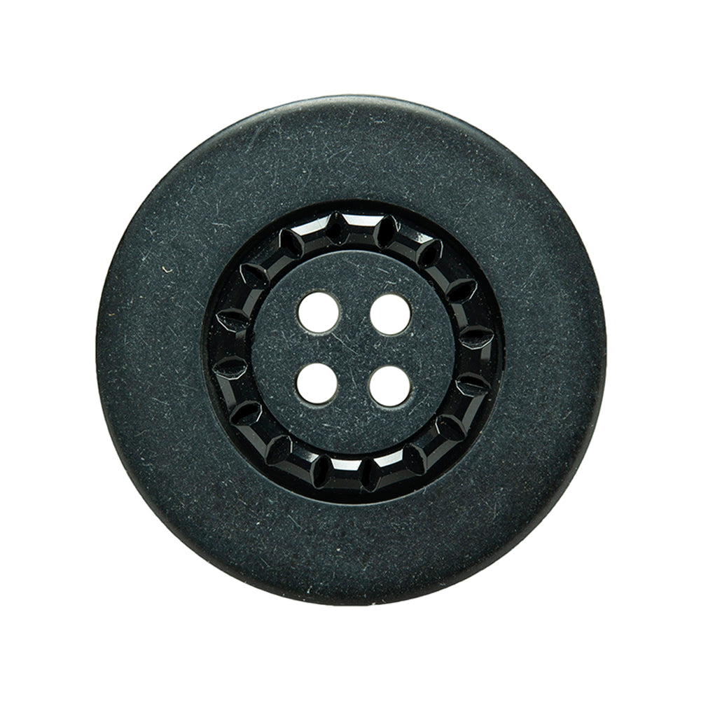 Gray and Black Decorative Button - 44L/28mm Gray and Black Decorative Button - 44L/28mm