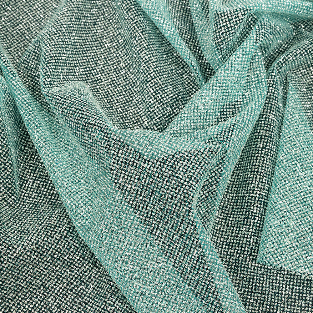 Tulle with Metallic Platinum Glitter - Lake Blue - Platina Collection Tulle with Metallic Platinum Glitter - Lake Blue - Platina Collection