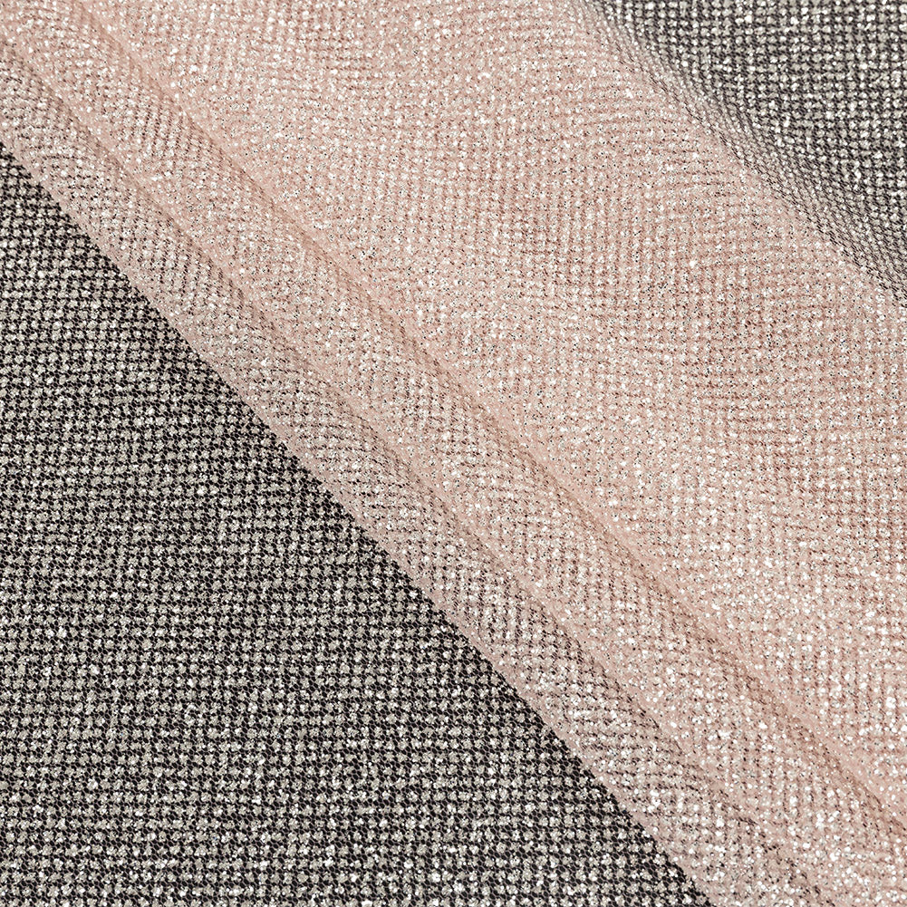 Tulle with Metallic Platinum Glitter - Dusty Rose - Platina Collection - Folded Tulle with Metallic Platinum Glitter - Dusty Rose - Platina Collection - Folded