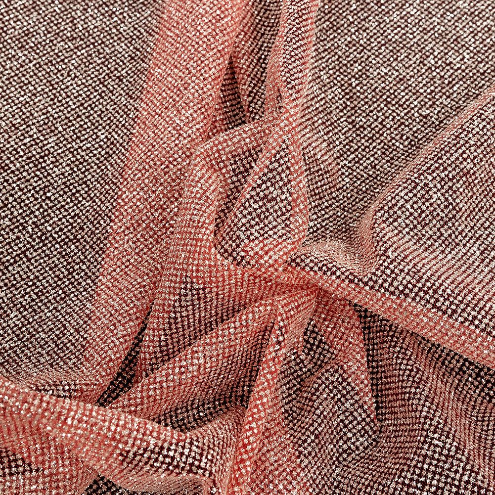 Tulle with Metallic Platinum Glitter - Shrimp - Platina Collection Tulle with Metallic Platinum Glitter - Shrimp - Platina Collection