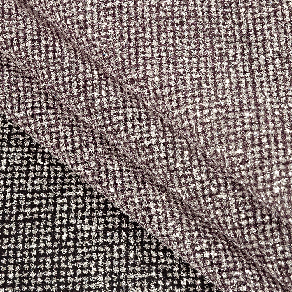 Tulle with Metallic Platinum Glitter - Winetasting - Platina Collection - Folded Tulle with Metallic Platinum Glitter - Winetasting - Platina Collection - Folded