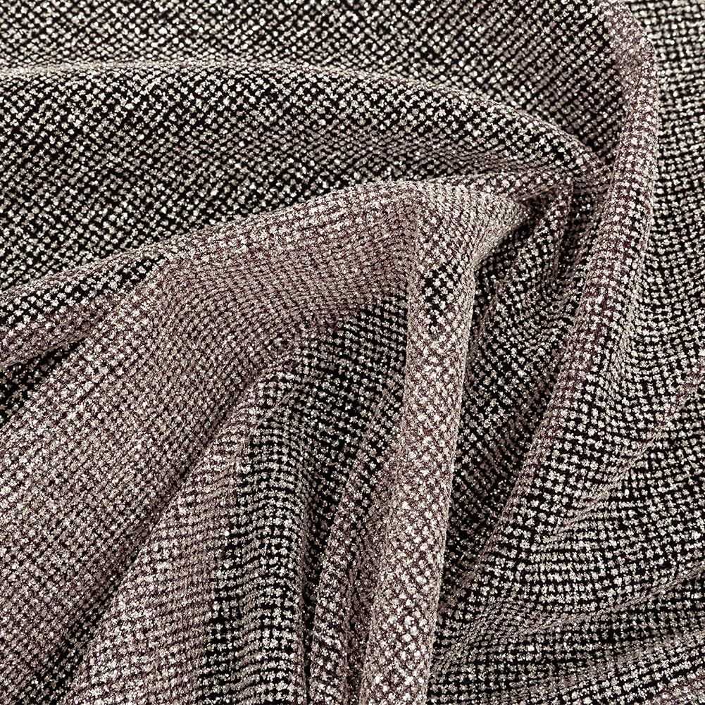 Tulle with Metallic Platinum Glitter - Winetasting - Platina Collection Tulle with Metallic Platinum Glitter - Winetasting - Platina Collection