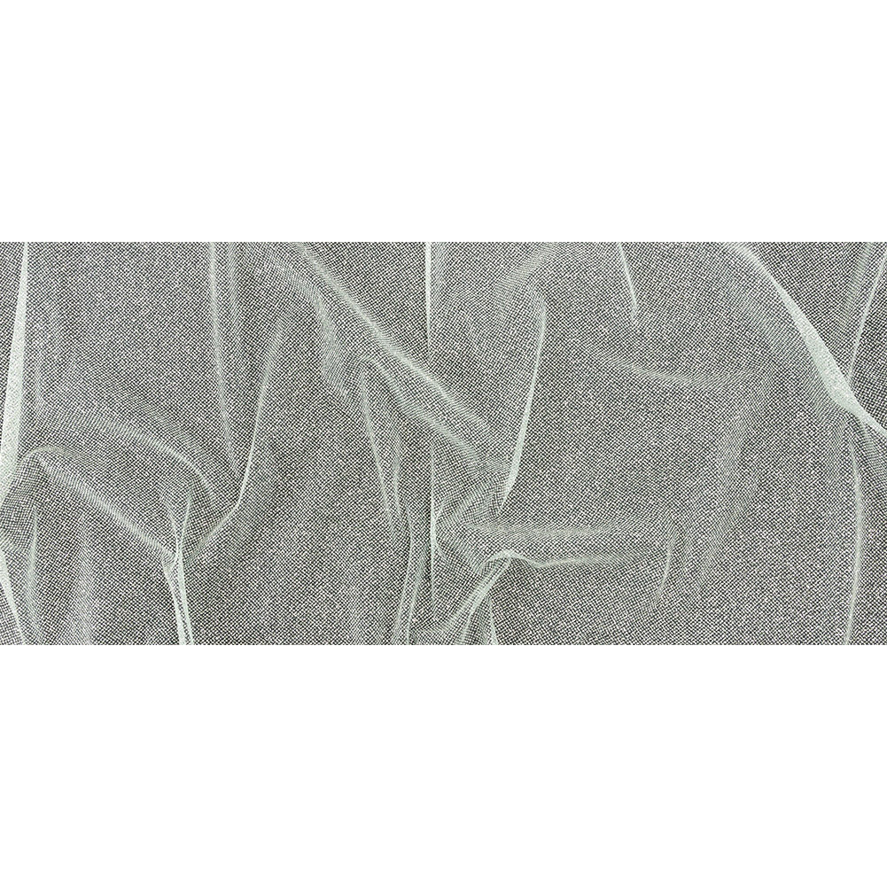 Tulle with Metallic Platinum Glitter - Clearwater - Platina Collection Tulle with Metallic Platinum Glitter - Clearwater - Platina Collection
