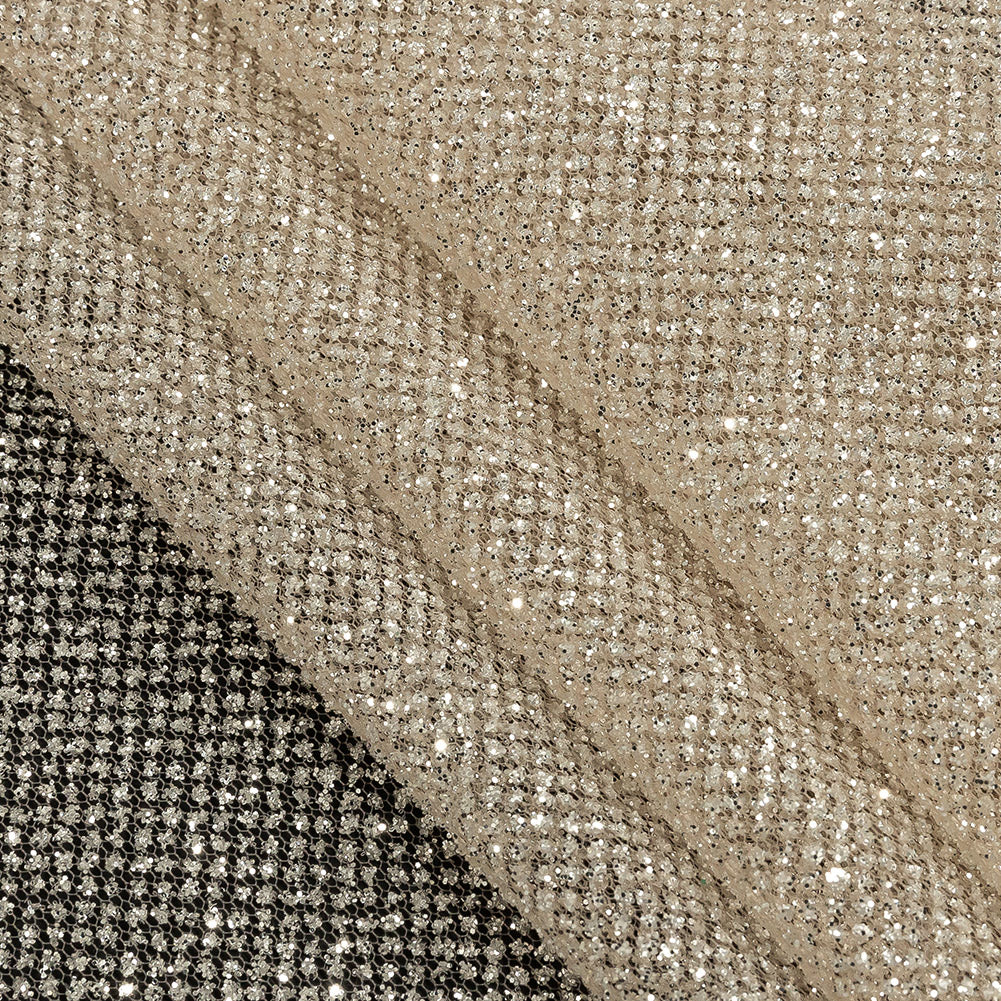 Tulle with Metallic Platinum Glitter - Caramel - Platina Collection Tulle with Metallic Platinum Glitter - Caramel - Platina Collection