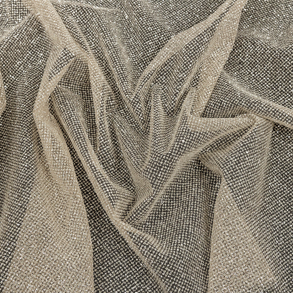 Tulle with Metallic Platinum Glitter - Caramel - Platina Collection Tulle with Metallic Platinum Glitter - Caramel - Platina Collection