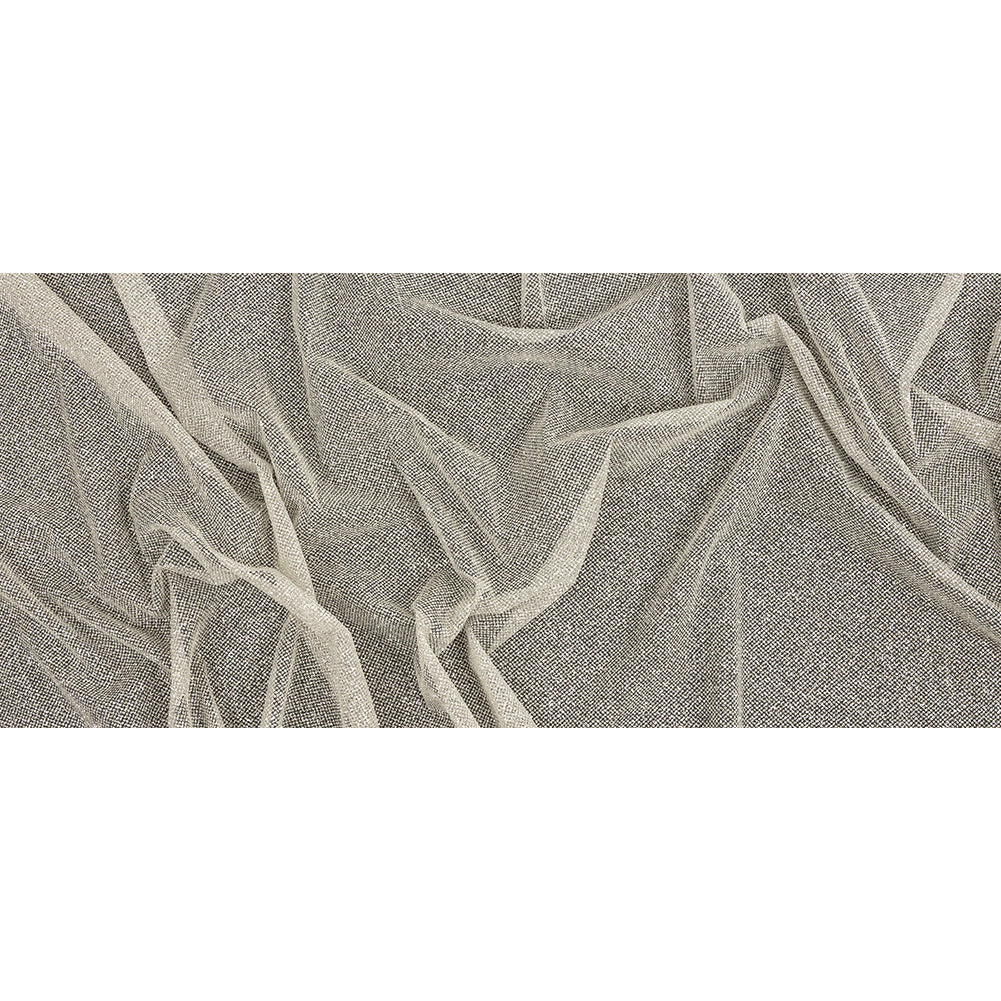 Tulle with Metallic Platinum Glitter - Dove Gray - Platina Collection Tulle with Metallic Platinum Glitter - Dove Gray - Platina Collection