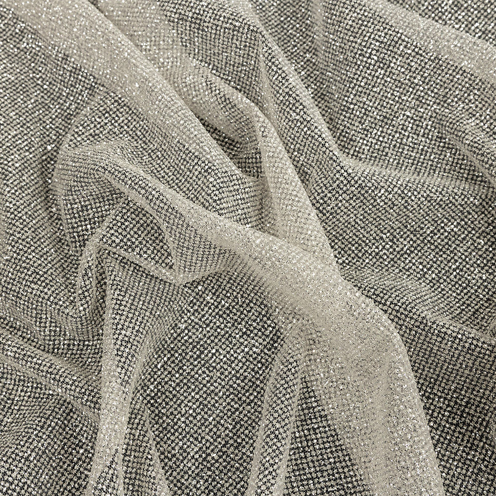 Tulle with Metallic Platinum Glitter - Dove Gray - Platina Collection Tulle with Metallic Platinum Glitter - Dove Gray - Platina Collection