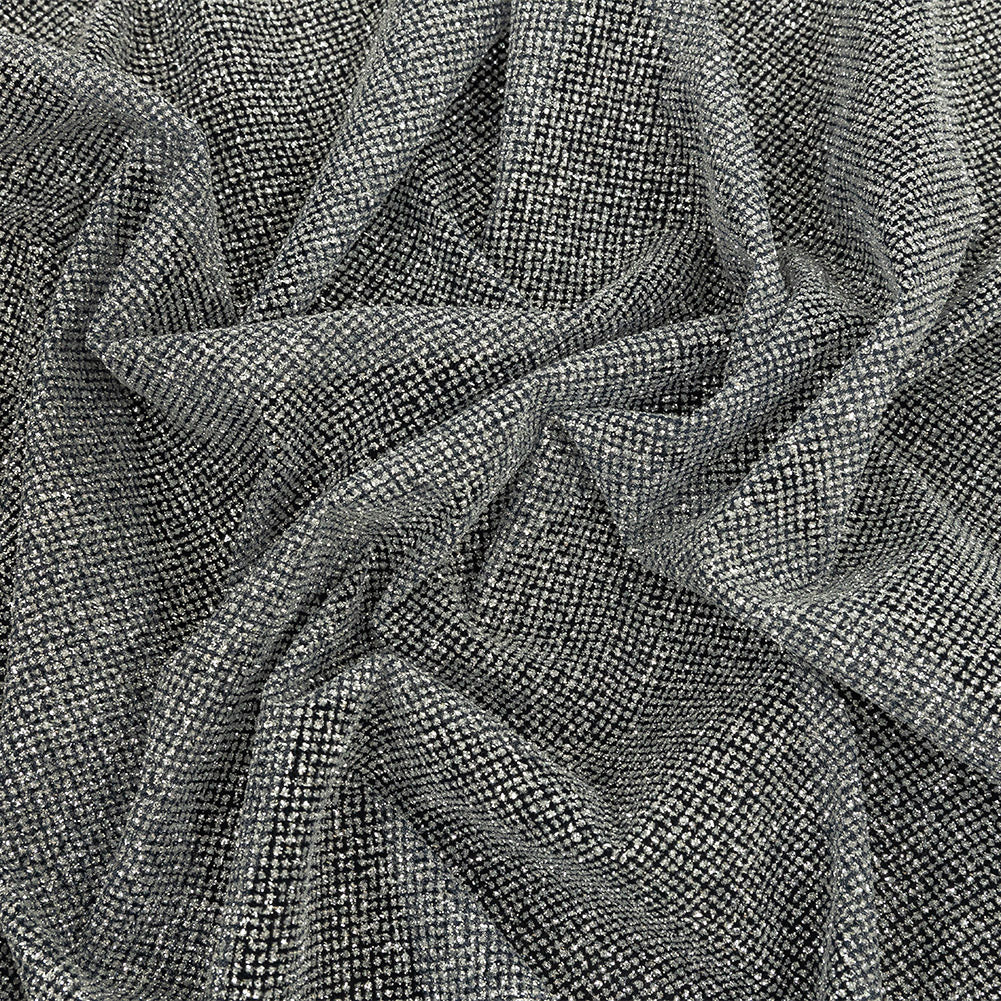 Tulle with Metallic Platinum Glitter - Navy Blue - Platina Collection Tulle with Metallic Platinum Glitter - Navy Blue - Platina Collection