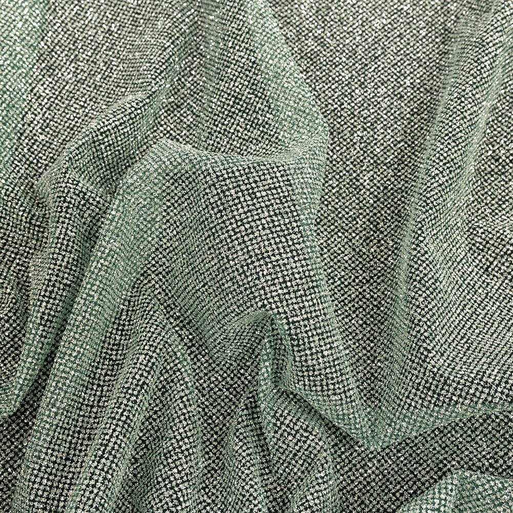 Tulle with Metallic Platinum Glitter - Hurrem Green - Platina Collection Tulle with Metallic Platinum Glitter - Hurrem Green - Platina Collection