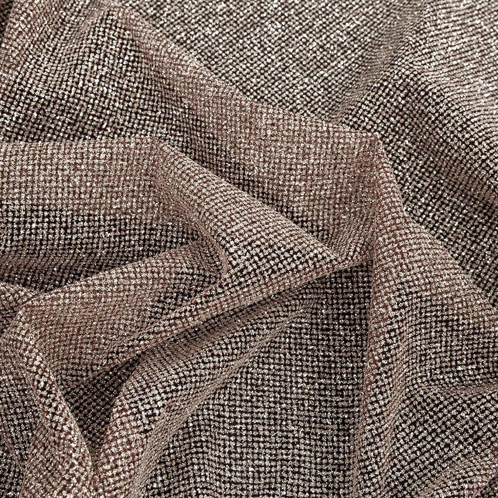 Tulle with Metallic Platinum Glitter - Claret - Platina Collection Tulle with Metallic Platinum Glitter - Claret - Platina Collection