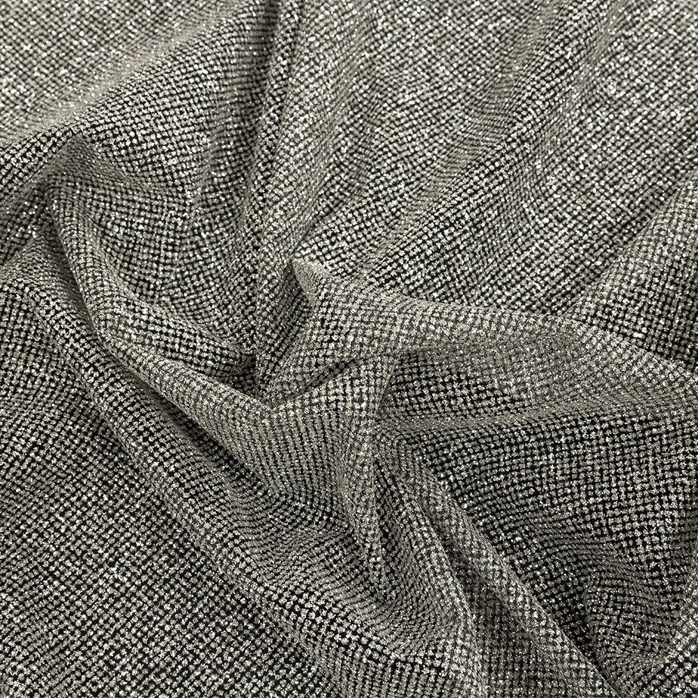 Tulle with Metallic Platinum Glitter - Black - Platina Collection Tulle with Metallic Platinum Glitter - Black - Platina Collection