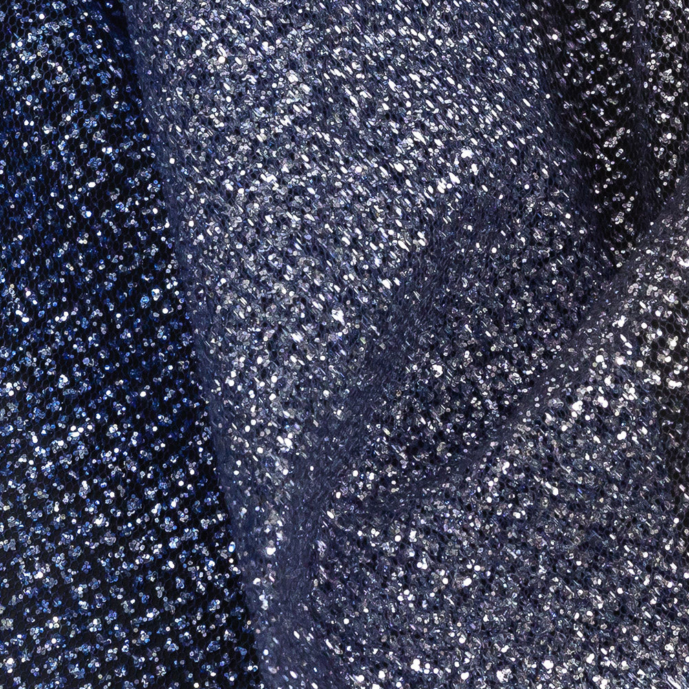Ombre Tulle with Metallic Platinum Glitter - Royal Blue and Gold - Starlet Collection Ombre Tulle with Metallic Platinum Glitter - Royal Blue and Gold - Starlet Collection