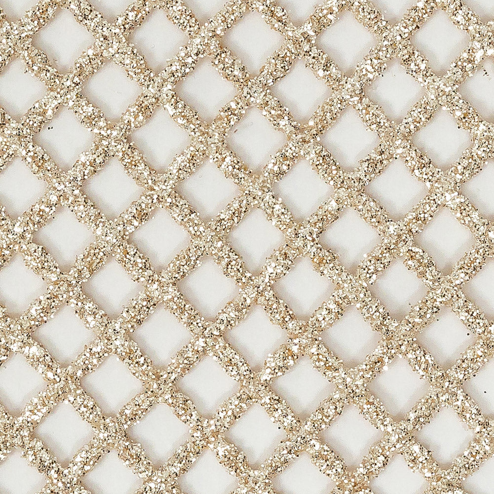 Guipure Lace with Glitter - Champagne Diamonds Full Guipure Lace with Glitter - Champagne Diamonds Full