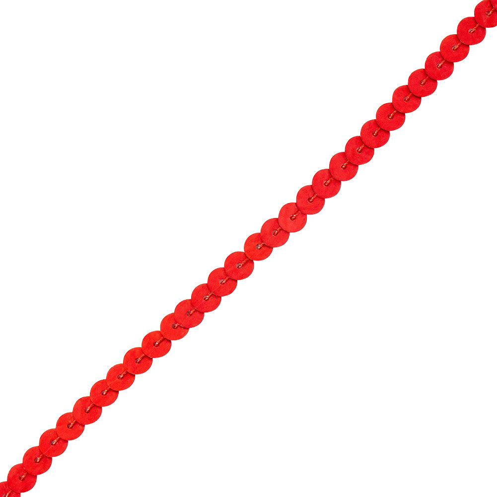 6mm Semi-Matte Candy Apple Red Sequins Trim 6mm Semi-Matte Candy Apple Red Sequins Trim
