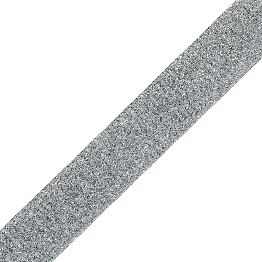 Gray and Silver Glitter Velvet Ribbon - 0.75" Detail Gray and Silver Glitter Velvet Ribbon - 0.75" Detail