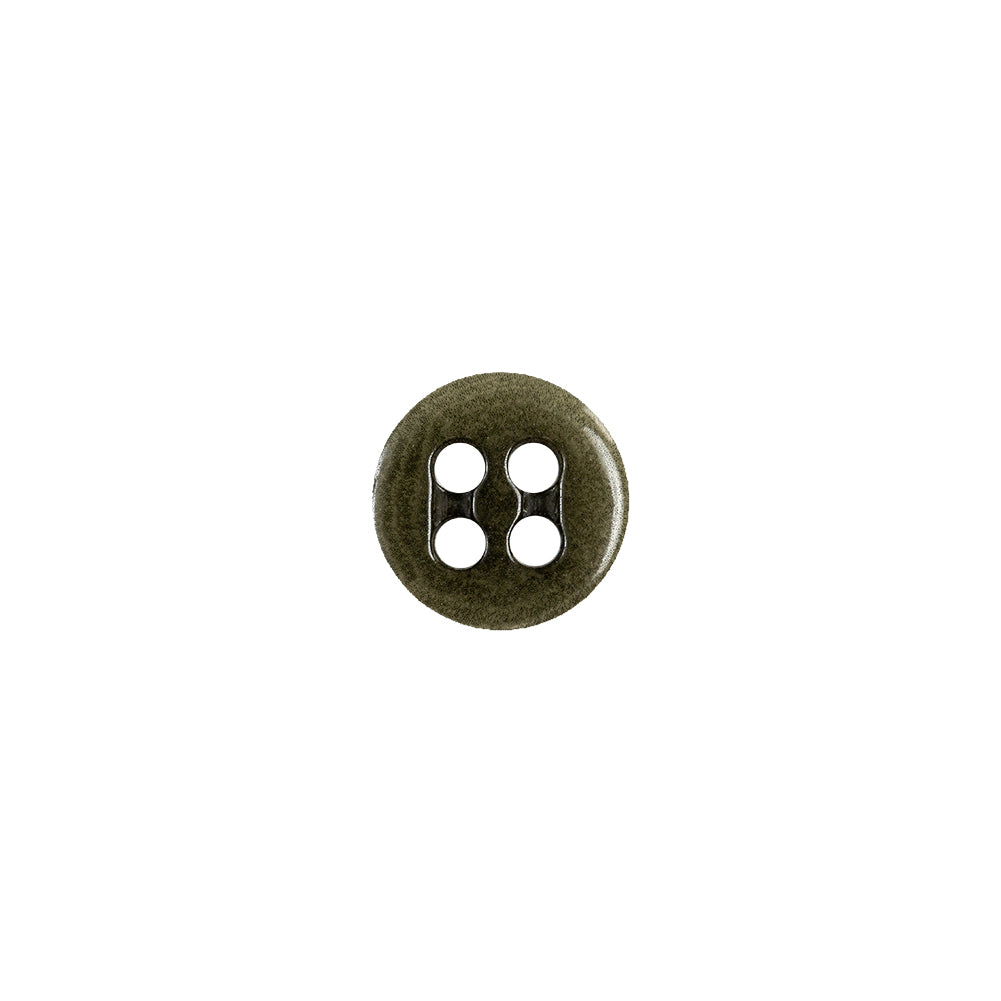 Olive 4-Hole Plastic Button - 16L/10mm Olive 4-Hole Plastic Button - 16L/10mm