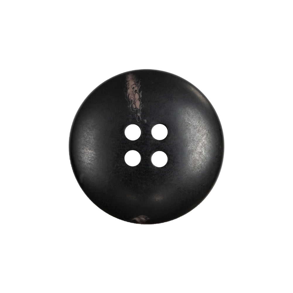 Black Brown 4-Hole Plastic Button with Subtle Marbled Stripe - 36L/23mm Detail Black Brown 4-Hole Plastic Button with Subtle Marbled Stripe - 36L/23mm Detail