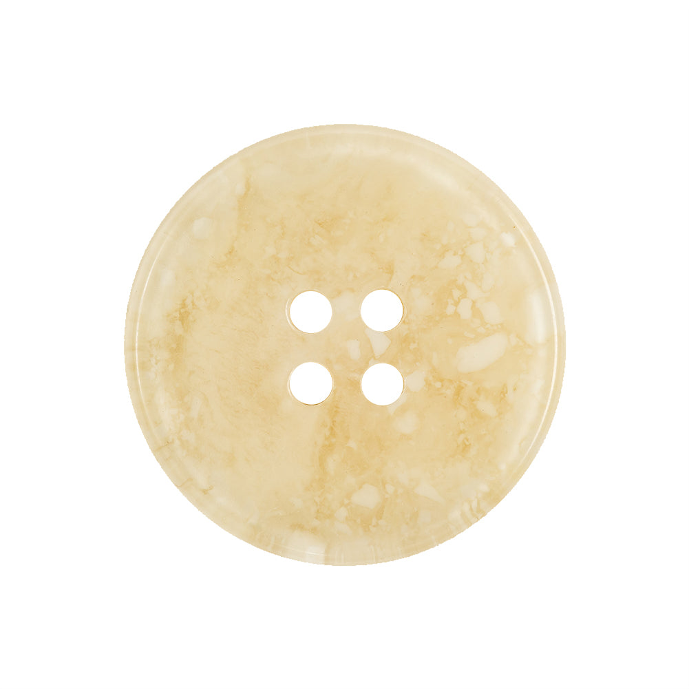 Beige and Ivory Speckled 4-Hole Shallow-Rimmed Plastic Button - 40L/25.5mm Beige and Ivory Speckled 4-Hole Shallow-Rimmed Plastic Button - 40L/25.5mm