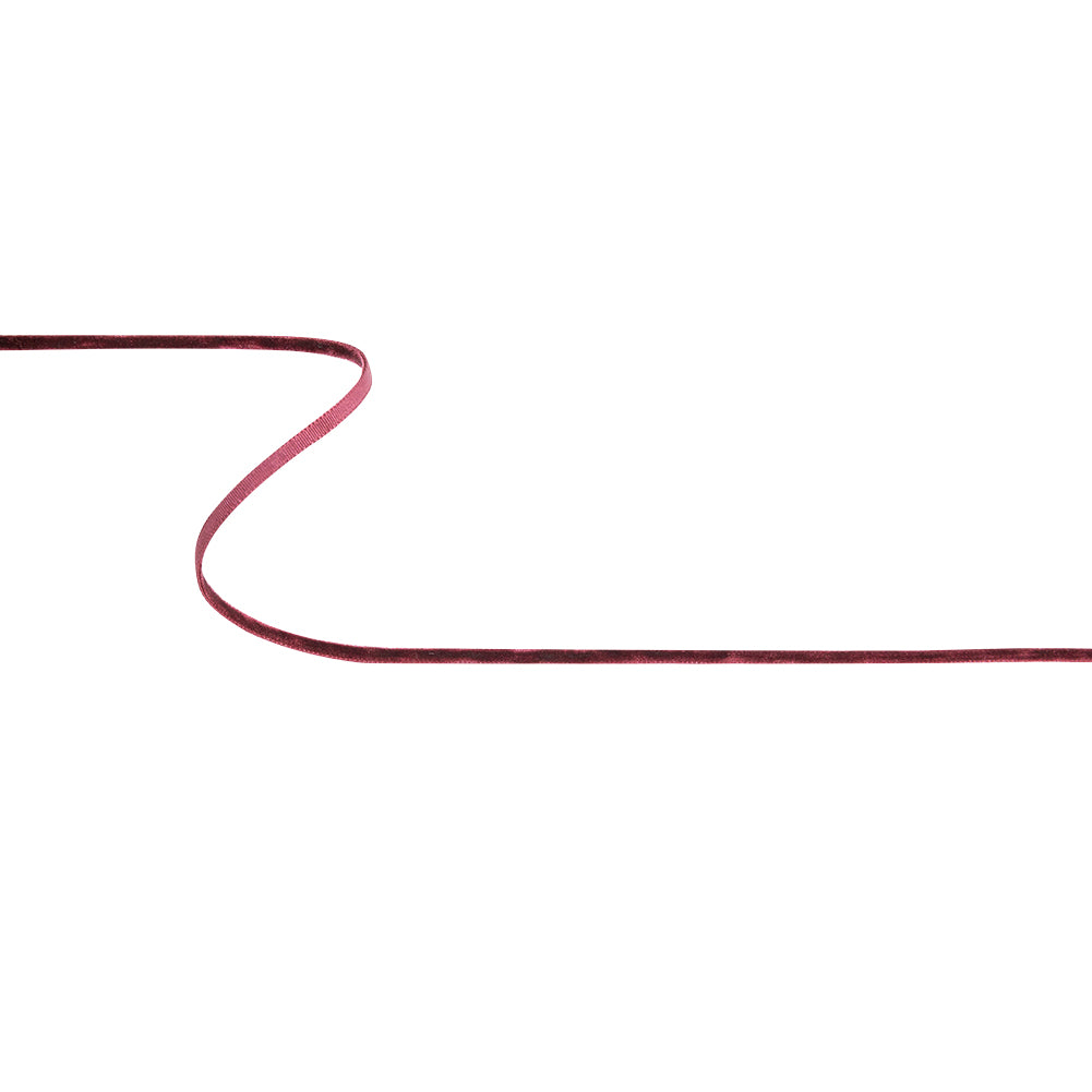 Deep Red-Violet Single Face Velvet Ribbon - 0.125" Deep Red-Violet Single Face Velvet Ribbon - 0.125"