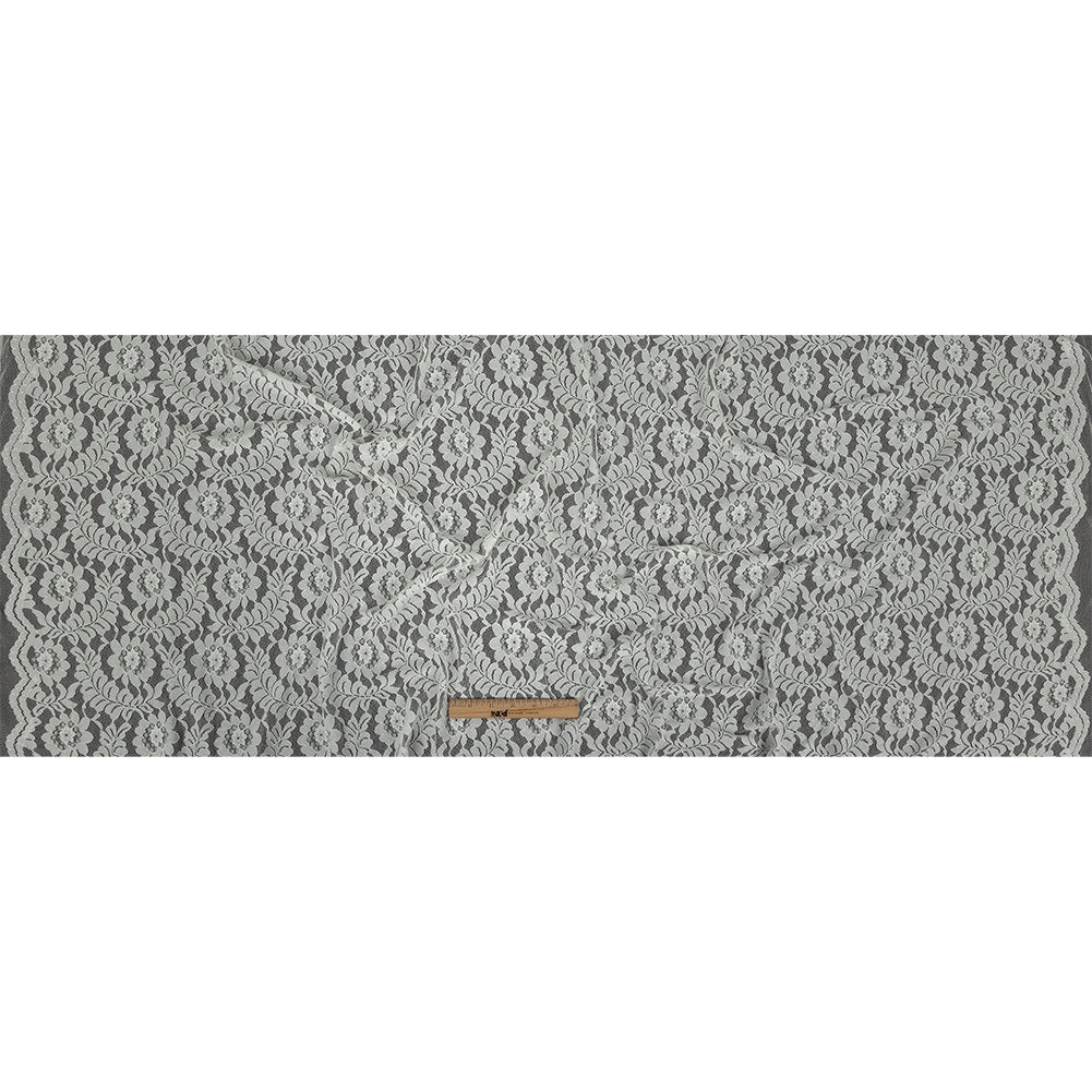Stretch Re-Embroidered Corded Lace - Bright White Floral Full Stretch Re-Embroidered Corded Lace - Bright White Floral Full