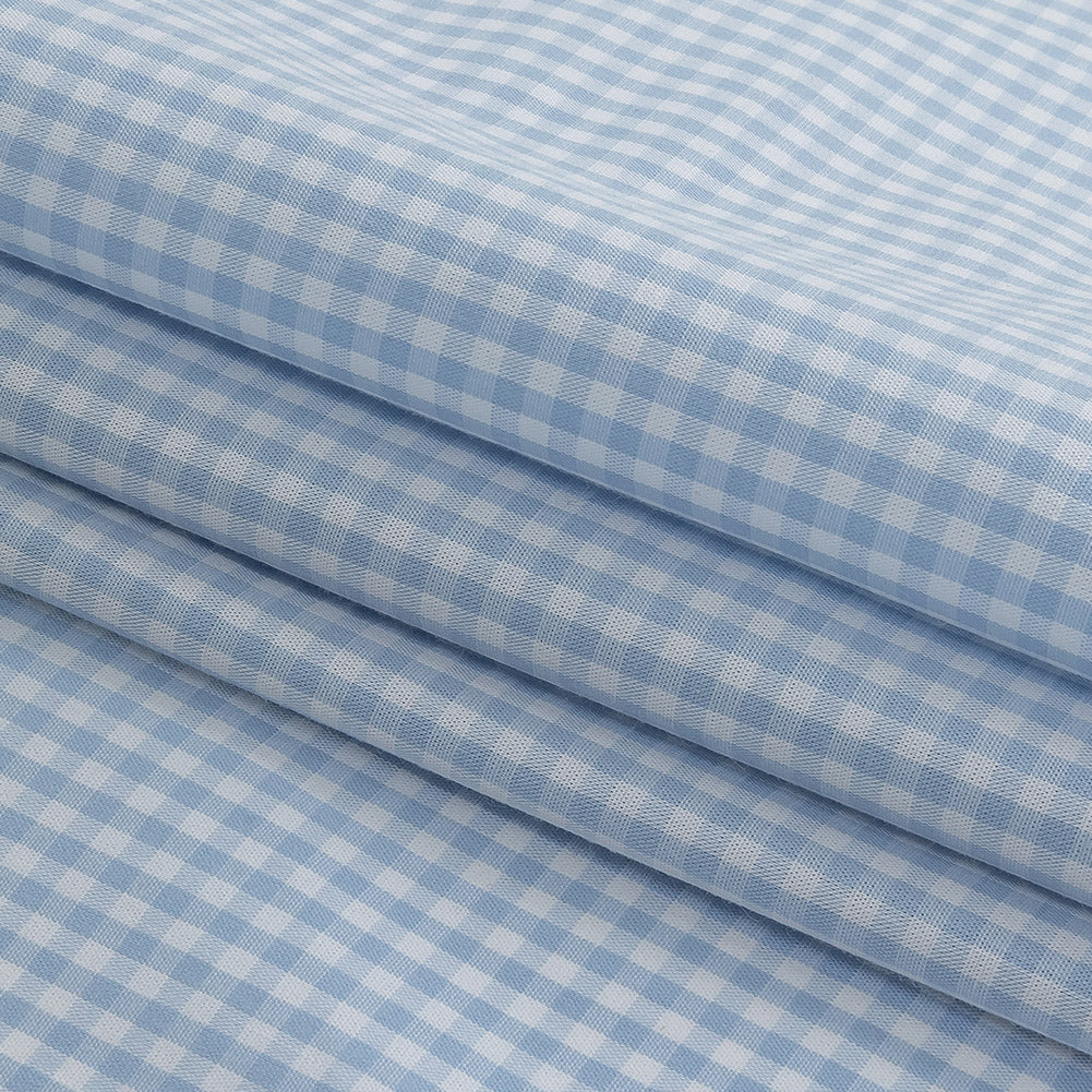 Organic Cotton Gingham 0.125" - Light Blue - Campinas Collection Organic Cotton Gingham 0.125" - Light Blue - Campinas Collection