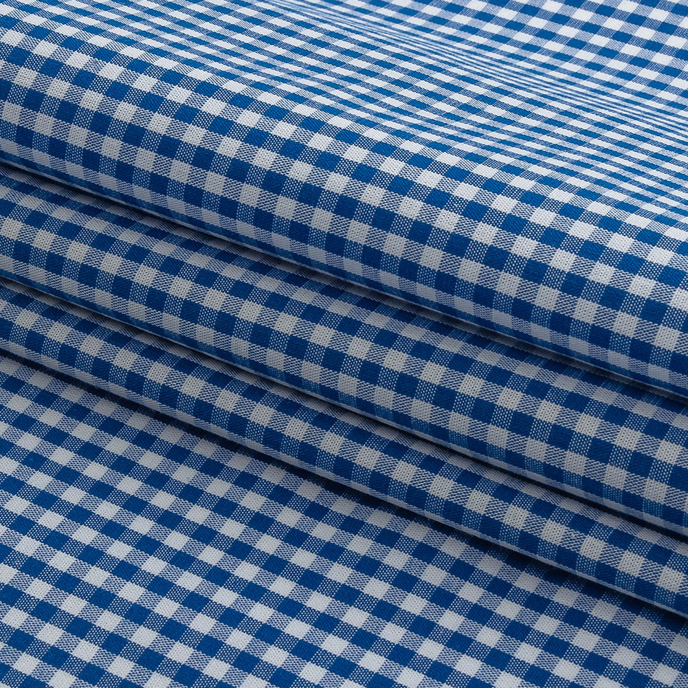Organic Cotton Gingham 0.125" - Cobalt - Campinas Collection Organic Cotton Gingham 0.125" - Cobalt - Campinas Collection