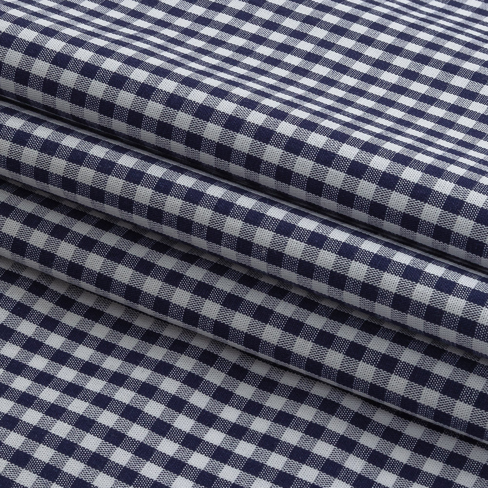 Organic Cotton Gingham 0.125" - Navy - Campinas Collection Organic Cotton Gingham 0.125" - Navy - Campinas Collection