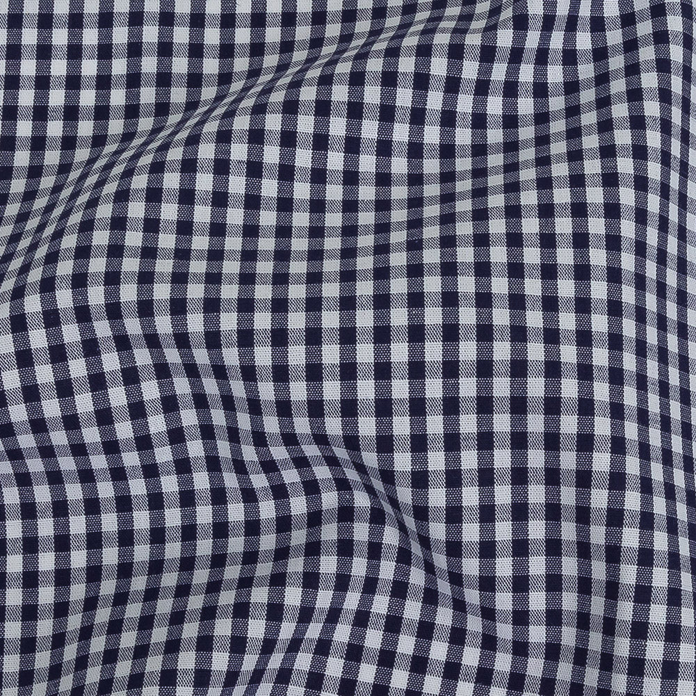 Organic Cotton Gingham 0.125" - Navy - Campinas Collection Organic Cotton Gingham 0.125" - Navy - Campinas Collection