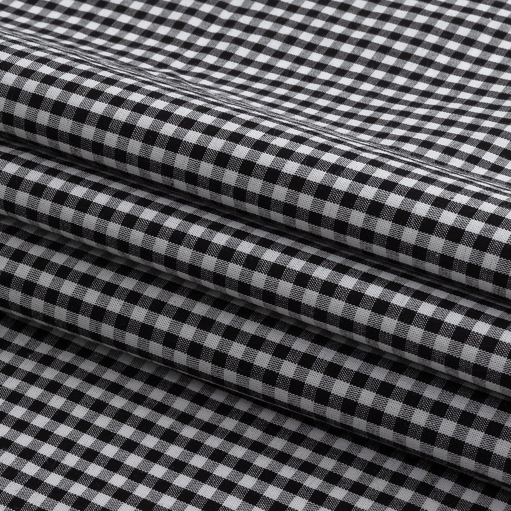 Organic Cotton Gingham 0.125" - Black - Campinas Collection