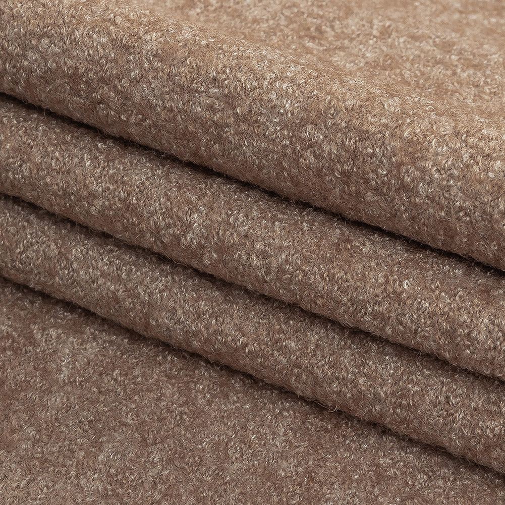 Boiled Wool Coating Fabric - Oatmeal Marbled - Ketil Collection - Folded Boiled Wool Coating Fabric - Oatmeal Marbled - Ketil Collection - Folded