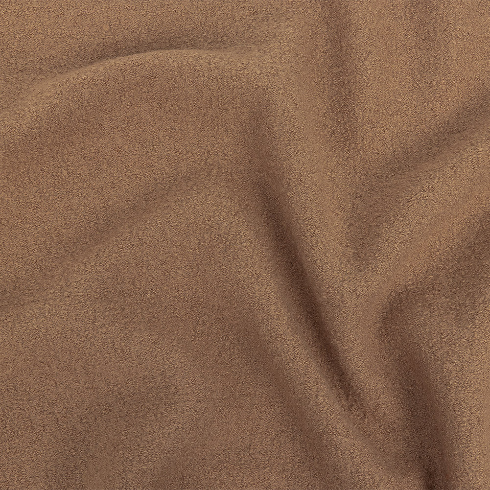Boiled Wool Coating Fabric - Burro Brown - Ketil Collection