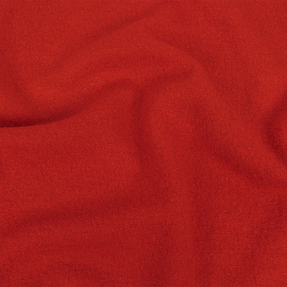Boiled Wool Coating Fabric - Hot Coral - Ketil Collection Boiled Wool Coating Fabric - Hot Coral - Ketil Collection
