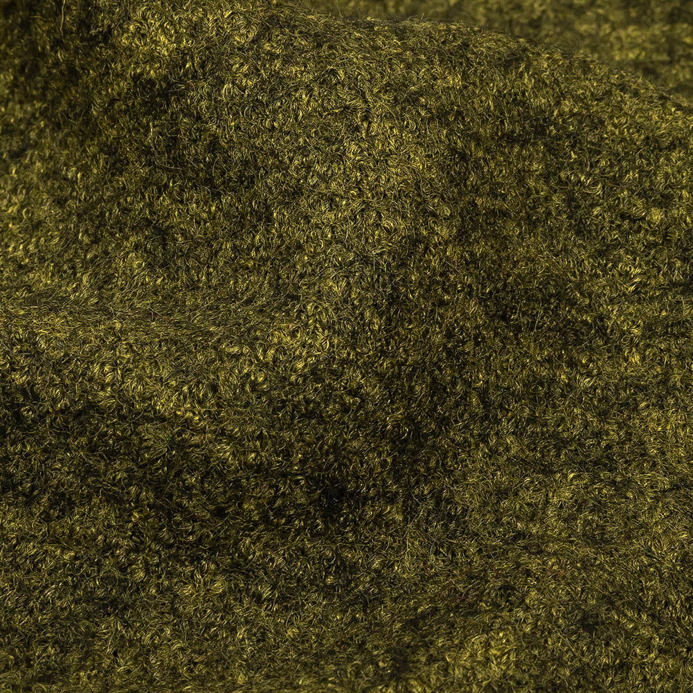 Boiled Wool Coating Fabric - Chartreuse Marbled - Ketil Collection Boiled Wool Coating Fabric - Chartreuse Marbled - Ketil Collection