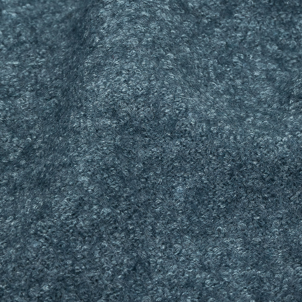 Boiled Wool Coating Fabric - Marbled Blue Mirage - Ketil Collection Boiled Wool Coating Fabric - Marbled Blue Mirage - Ketil Collection