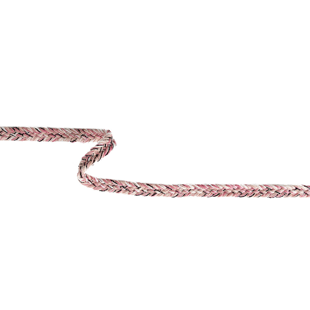 Pink, White and Black Yarn Braided Trim - 0.75" Pink, White and Black Yarn Braided Trim - 0.75"