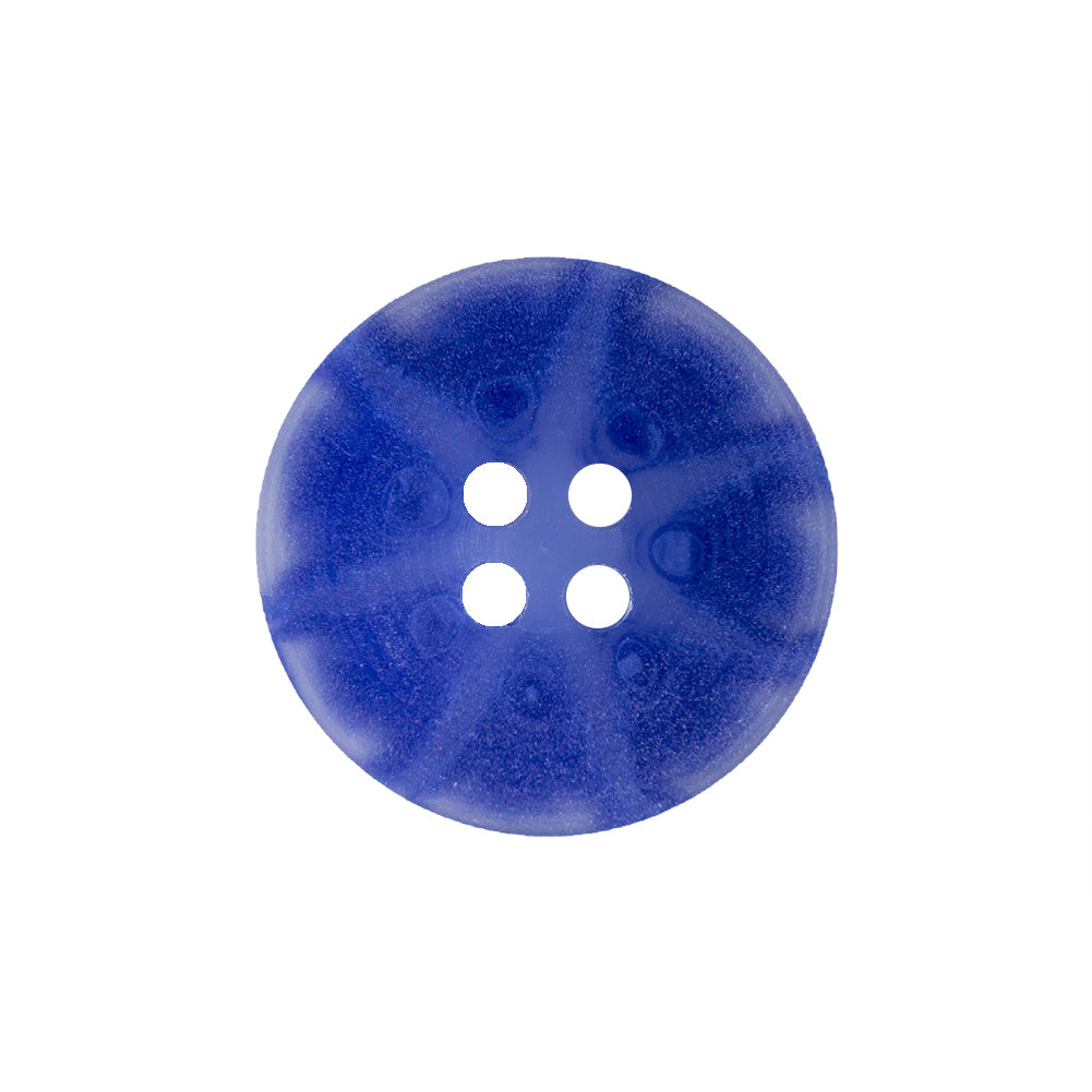 Transparent and Blue Swirls 4-Hole Saucer Button - 36L/23mm Detail Transparent and Blue Swirls 4-Hole Saucer Button - 36L/23mm Detail