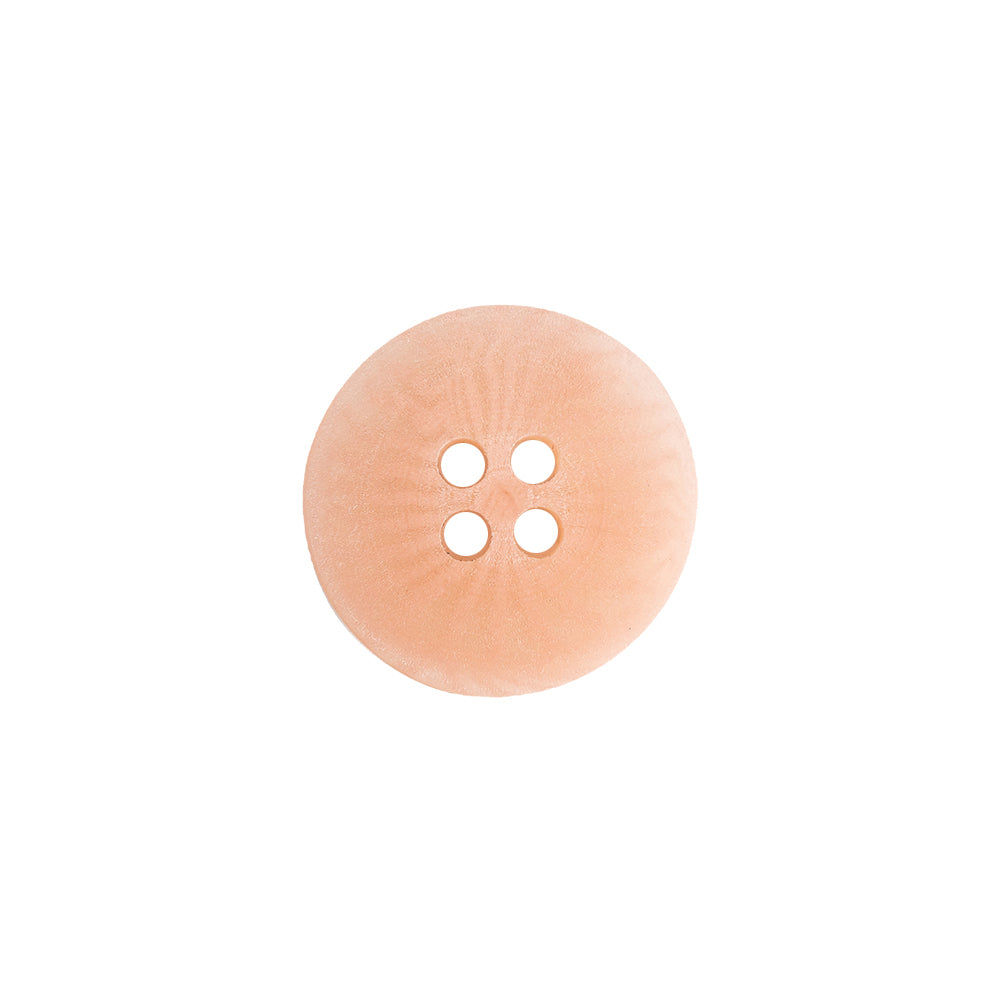 Transparent and Peach Swirls 4-Hole Low Convex Top Button - 24L/15mm Transparent and Peach Swirls 4-Hole Low Convex Top Button - 24L/15mm