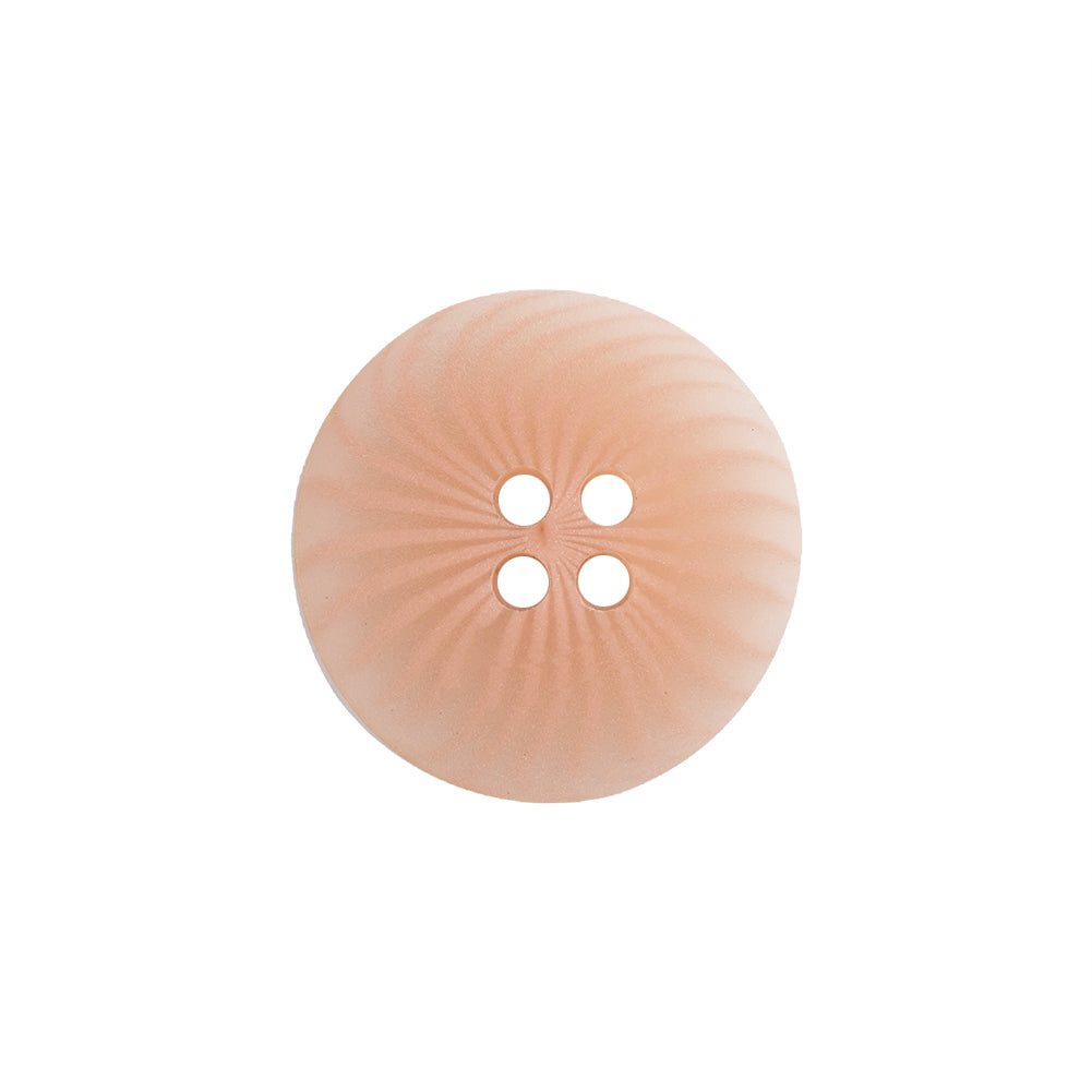 Transparent and Peach Swirls 4-Hole Low Convex Top Button - 32L/20mm Detail Transparent and Peach Swirls 4-Hole Low Convex Top Button - 32L/20mm Detail