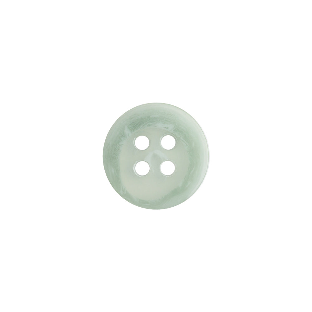 Transparent and Peridot Swirl 4-Hole Low Convex Button - 20L/12.5mm Detail Transparent and Peridot Swirl 4-Hole Low Convex Button - 20L/12.5mm Detail