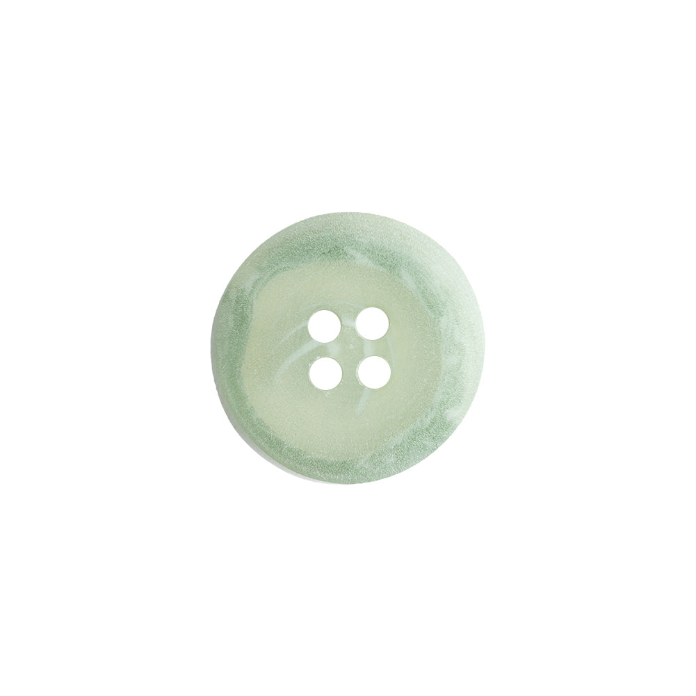 Transparent and Peridot Swirl 4-Hole Low Convex Button - 24L/15mm Transparent and Peridot Swirl 4-Hole Low Convex Button - 24L/15mm